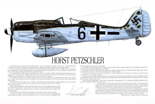 "Horst Petzschler" - Ernie Boyette - Fw-190 World War II Aviation Art