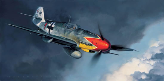 "Gustav!"-Jack Fellows-Me-109 Ace Hermann Graf World War II Aviation Art