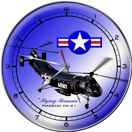 Piasecki CH-21 Helicopter Collectible Wall Clock