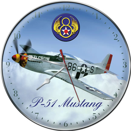 P-51 Mustang "Old Crow" Collectible Wall Clock