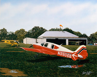 "Reflections" - Sam Lyons - Bellanca Cruise Master Aviation Art