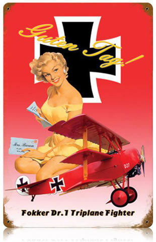 "Fokker" Vintage Metal Sign