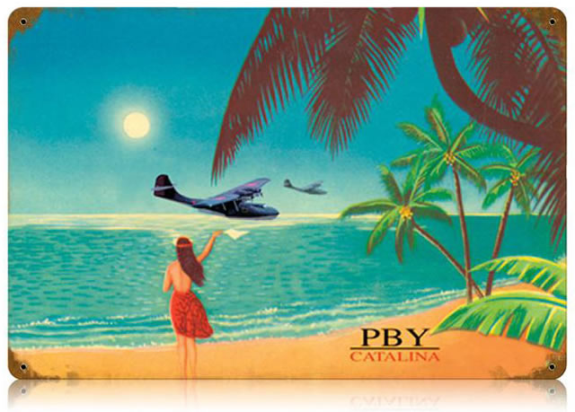 "PBY Catalina" Vintage Metal Sign