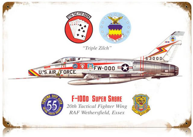 "Super Sabre" Vintage Metal Sign