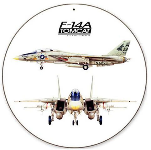 "F-14 Tomcat" Vintage Metal Sign