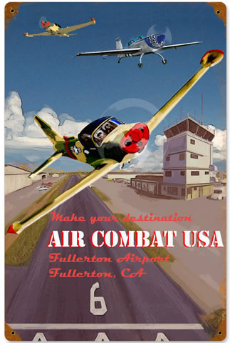 "Air Combat" Vintage Metal Sign