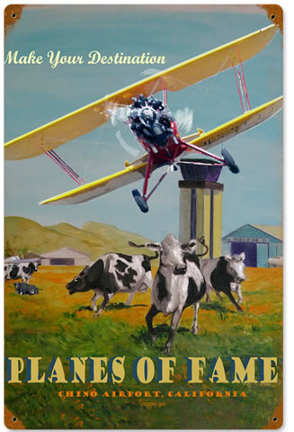 "Planes of Fame" Vintage Metal Sign