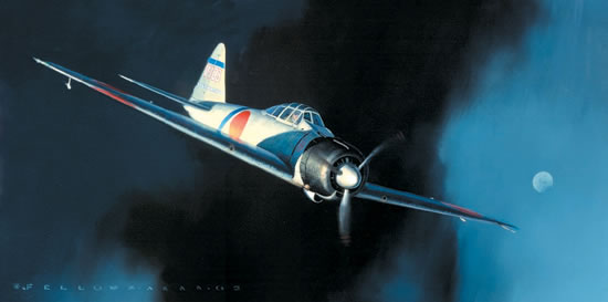 "Zero!" - Jack Fellows - Mitsubishi Zero Ace Saburo Sakai World War II Art