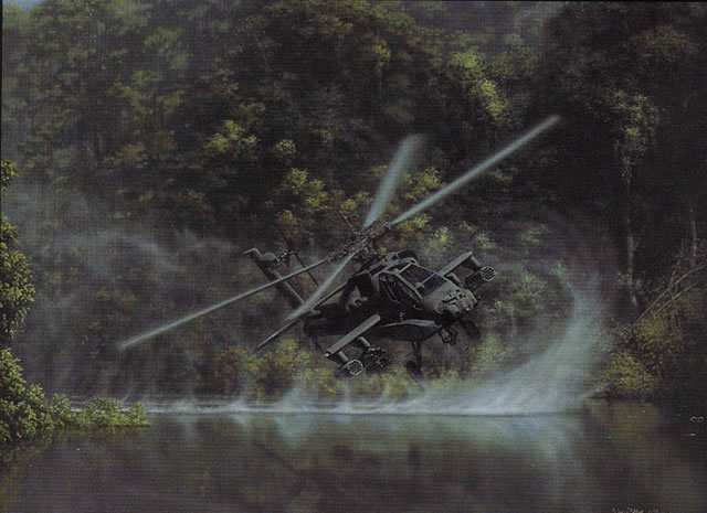 "Deliverance" - Dru Blair - AH-64 Apache Aviation Art