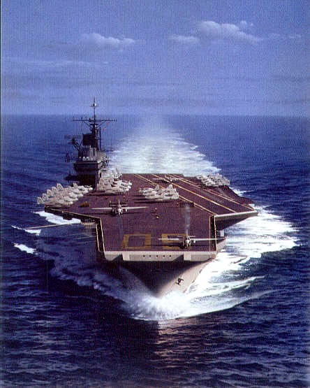 "Intruders"-Dru Blair-A-6 Intruder&USS Saratoga (CV-60) Naval Aviation Art