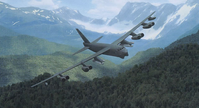 "Mountain Fortress" - Dru Blair - B-52 Stratofortress Aviation Art