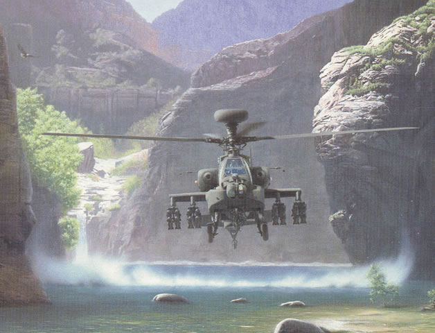 "Redemption" - Dru Blair - AH-64 Apache Aviation Art