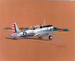 "BT-13" - Sam Lyons - BT-13 Valiant World War II Aviation Art