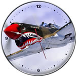 P-40 Warhawk Collectible Wall Clock