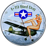 L-19 Bird Dog Collectible Pinup Wall Clock