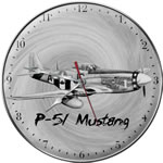 P-51 Mustang Collectible Wall Clock