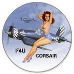 "Corsair Nude" Vintage Metal Sign