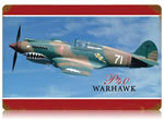 "P-40 Warhawk" Vintage Metal Sign