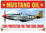 "Mustang Oil" Vintage Metal Sign