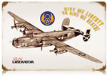 "B-24 Liberator" Vintage Metal Sign