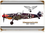 "Bf-109 Messerschmitt" Vintage Metal Sign