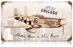 "P-51 Chicago" Vintage Metal Sign