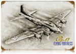 "B-17 Flying Fortress" Vintage Metal Sign