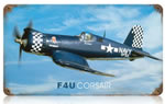 "F4U Corsair" Vintage Metal Sign