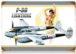 "P-38 Nude" Vintage Metal Sign