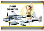 "P-38 Bikini" Vintage Metal Sign