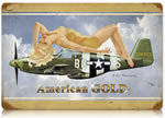 "American Gold" Vintage Metal Sign