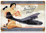 "PBY Beautiful" Vintage Metal Sign