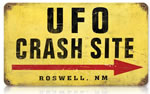 "UFO Crash" Vintage Metal Sign