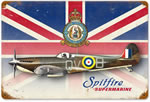 "Spitfire Union Jack" Vintage Metal Sign