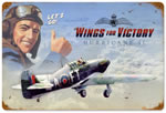 "Wings for Victory" Vintage Metal Sign