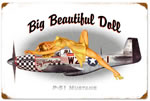 "P51 Pinup" Vintage Metal Sign