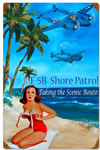 "Shore Patrol" Vintage Metal Sign