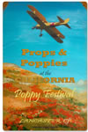 "Poppy Festival" Vintage Metal Sign