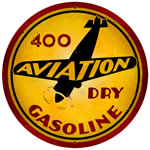 "Aviation Gasoline" Vintage Metal Sign